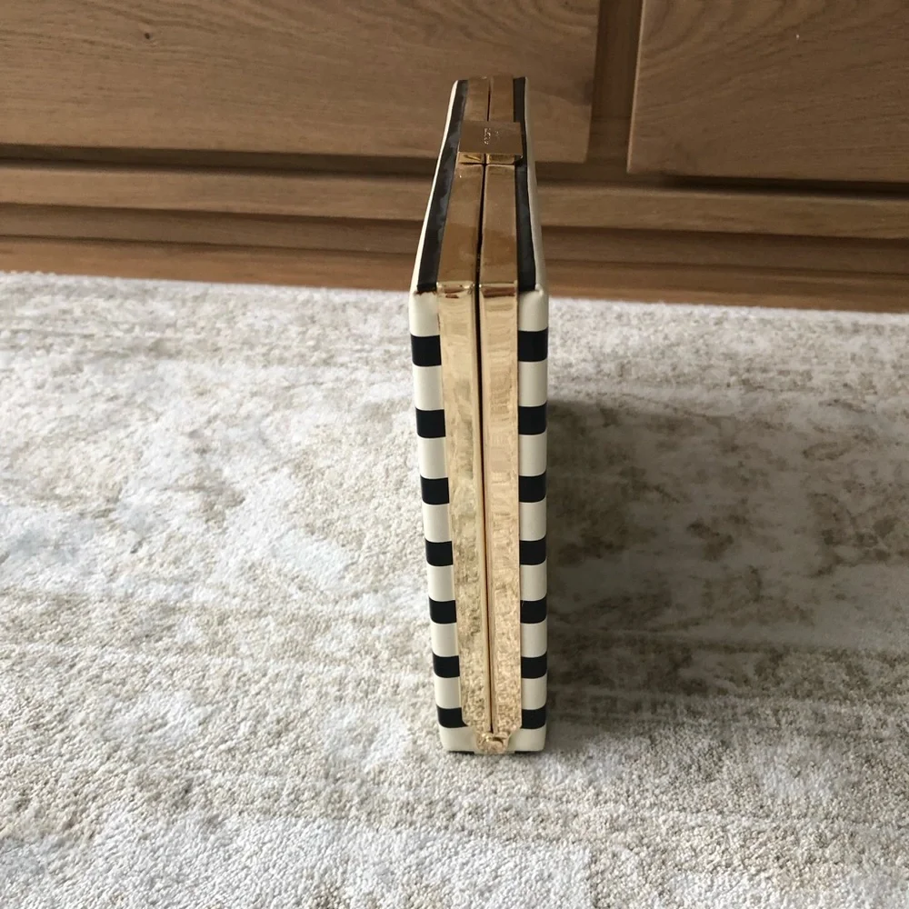 Kate Spade Toucan Parrot Striped Clutch Bag - Picture 2 of 6